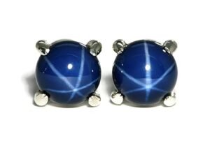 sterling silver sapphire earrings