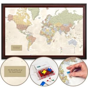 map your travels deluxe push pin world map amazon prime 